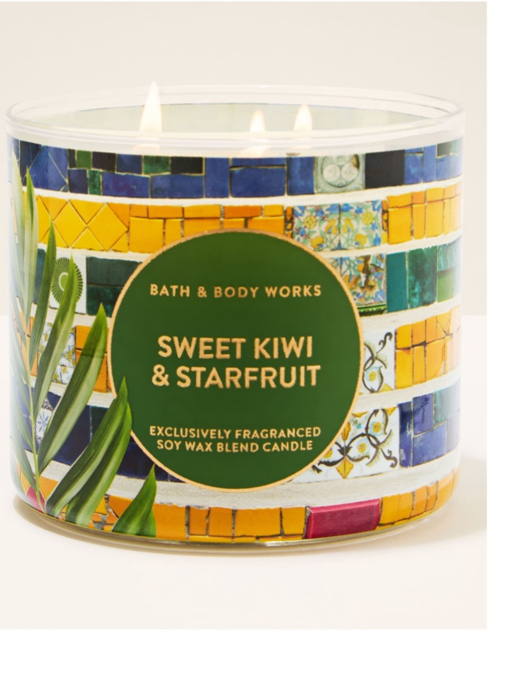 Bath & Body Works Three Wick Candle Sweet Kiwi & Starfruit